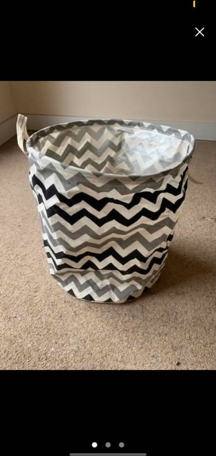 Photo of free Geometric pattern laundry basket (Mickleover, Derby, DE65) #1