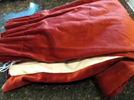Photo of free Pair of red velvet curtains (Malvern Link WR14) #1