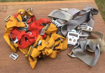 Photo of free Misc collection of old child and adult seatbelts & fittings (Oadby Lodge Farm LE2) #1