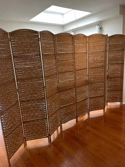 Photo of free 8 Panel Woven Reed Room Divider (Dupont Circle) #1