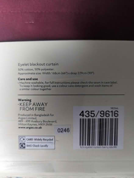 Photo of free Blackout curtains 168cm x 229cm (Blackhorse Road, E17) #4