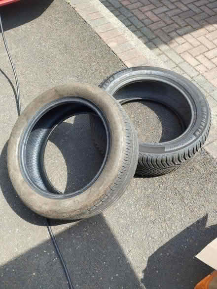 Photo of free Two damaged tyres (Stone, ST15) #1