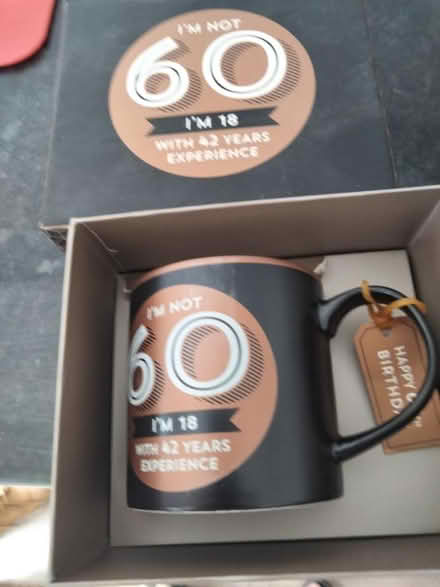 Photo of free 60th birthday mug new in box (Paddock Wood TN12) #1