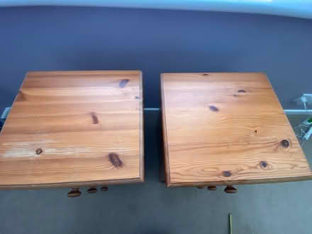 Photo of free 2 x pine bedside tables (Totton SO40) #2