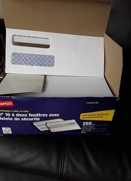 Photo of free box of #10 double window envelopes (Wynford) #1
