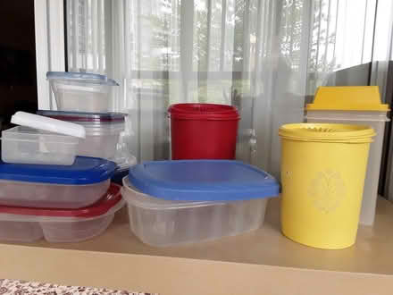 Photo of free assorted plastic storage containers (Wynford) #1