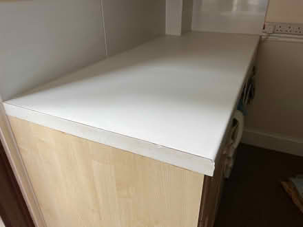Photo of 2m White Worktop, 40mm thick (Kelvedon Hatch CM15) #1