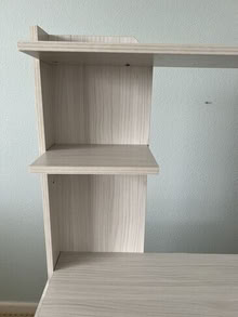 Photo of free Almost new washed oak desk with hutch #1