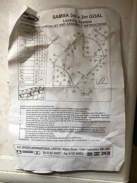 Photo of free Samba goal frame 3m x 2m (Billericay CM12) #3