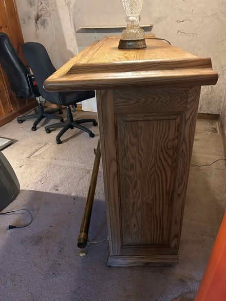 Photo of free Wood bar with foot rail (18426) #2