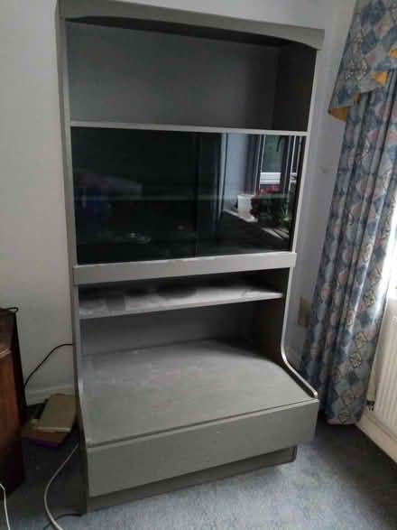 Photo of free Grey Wooden display cabinet (Wylde Green B72) #1