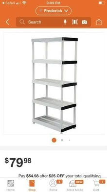 Photo of free black plastic utility shelf unit #1