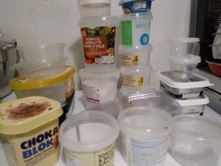 Photo of free Clean Plastic cartons with lids (Llansaintfraed in Elwel LD2) #1