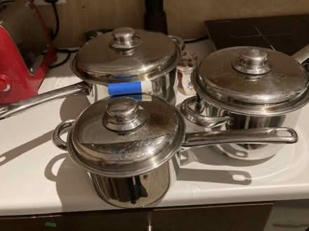 Photo of free 3 steel saucepans (Upper Holloway N4) #1