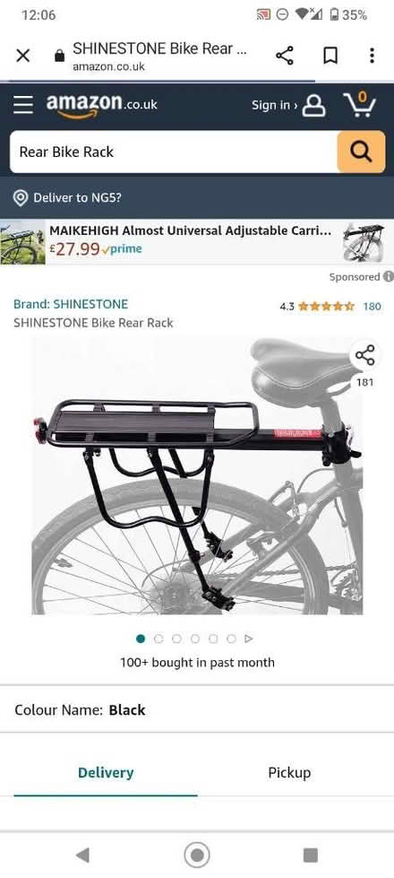 Photo of Rear bike shelf for mountain bike (Gedling,nottingham) #1