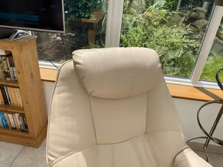 Photo of free Leather chair and stool (Hayward’s heath) #1