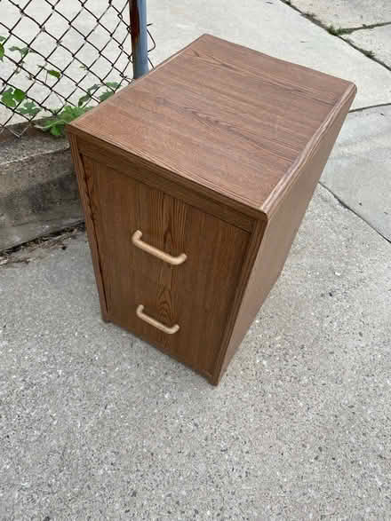 Photo of free Wood file cabinet (Riverside) #1