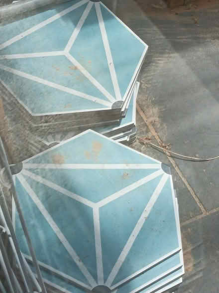 Photo of free Jasmine Green Star Hexagon tiles (Chorlton M21) #1