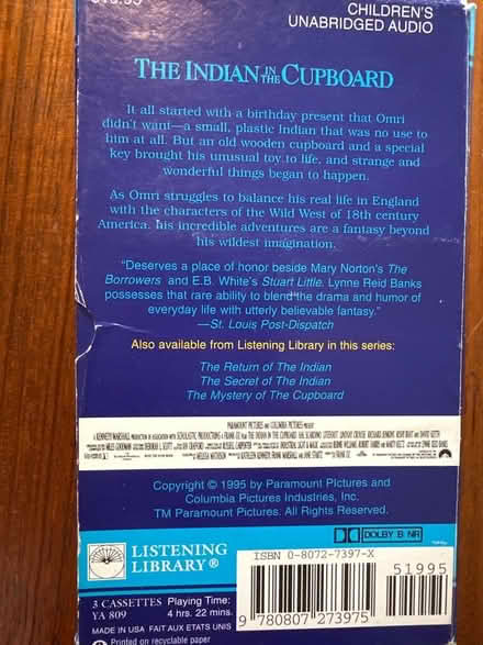 Photo of free Indian in the cupboard cassettes (Eagle Hill) #2
