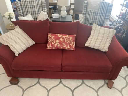 Photo of free Red pull out couch (Houston area) #1
