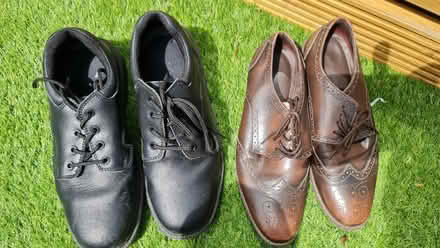 Photo of free Protective shoes, brown smart shoes (HP12 Nr Booker Airfield) #1