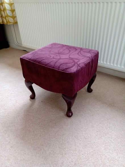 Photo of free Footstool in maroon upholstery (Cholsey OX10) #1