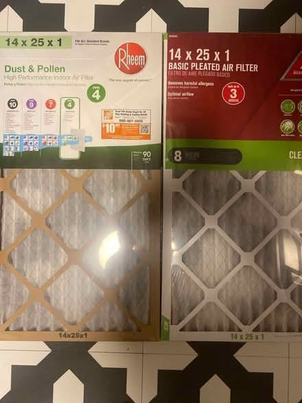 Photo of free Furnace filters 14x25x1 (Ravenna) #1