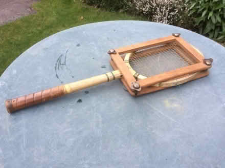 Photo of free Wooden Tennis Racquet and Press (Seafield AB15) #1
