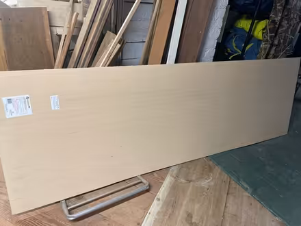 Photo of free 8 X 2 1/2 feet thin plywood sheet (North Downtown Charlottesville) #1