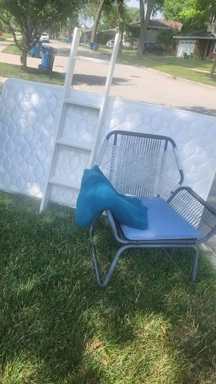 Photo of free Chair, ladder, mattress and blanket (South Elmhurst) #1