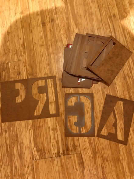 Photo of free Stencil letter set. 6” lettering (Upper Saddle River NJ 07458) #3