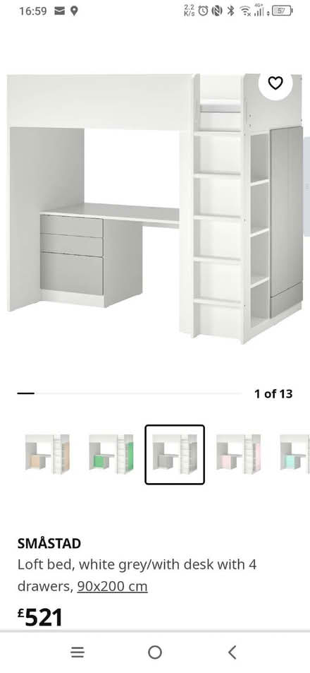 Photo of free IKEA smastad loft bed frame (Moorlands LA1) #1