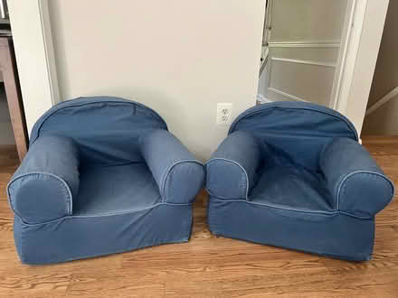 Photo of free Blue Land of Nod kids chairs (Oakton) #1