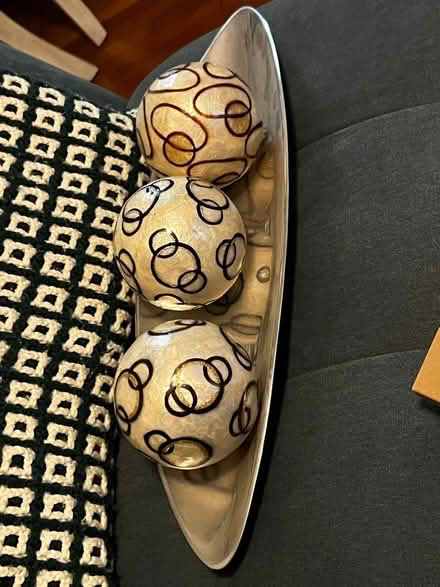 Photo of free Decor-metal dish with 3 balls (North Long Beach) #1