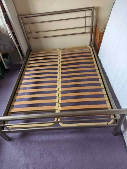 Photo of free Double bed - metal frame (West Bletchley MK3) #1