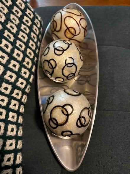 Photo of free Decor-metal dish with 3 balls (North Long Beach) #2