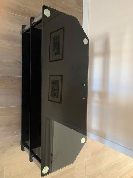 Photo of free Black Glass Corner TV Stand (Lytchett Matravers BH16) #1