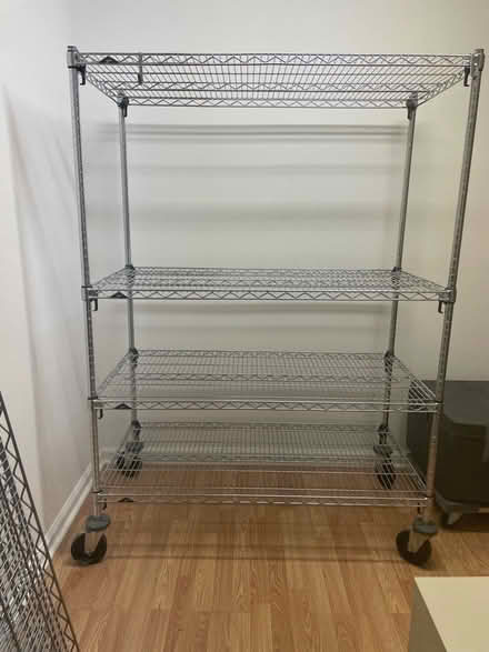 Photo of free Two metal shelves/racks (Cary, near Cary High School) #1