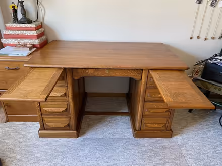 Photo of free Large wood desk (Greenwood) #2