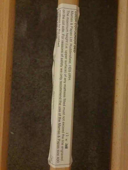 Photo of free Mamas and papas cot/toddler bed (Desborough, HP11(High Wycombe)) #4