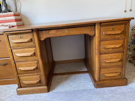 Photo of free Large wood desk (Greenwood) #1