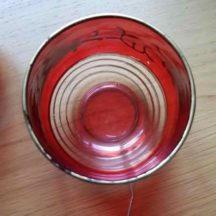 Photo of free Two Red Glass Tealight Holders (Handforth SK9) #3