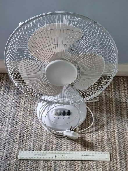Photo of free 12" Electric Desk Fan (stopped working) (Goldsworth Park GU21) #1