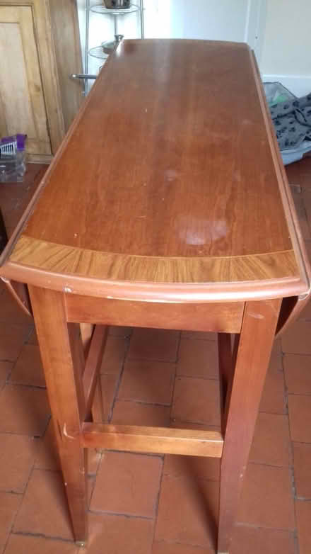 Photo of free Drop leaf small wooden table (Knighton LD7) #2