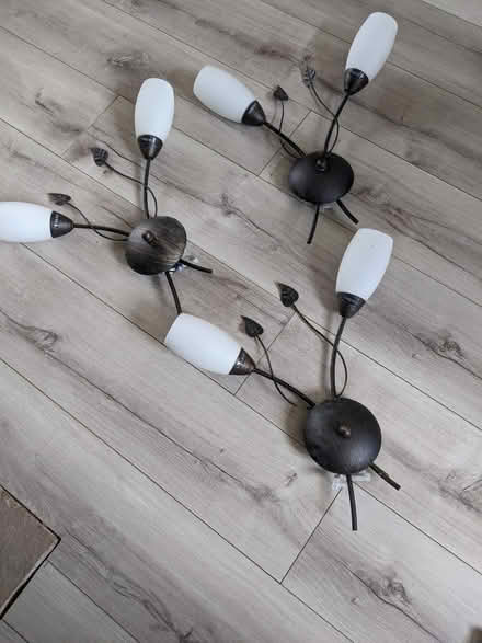Photo of free 3 wall-mounted light fittings (Charnock S12) #2