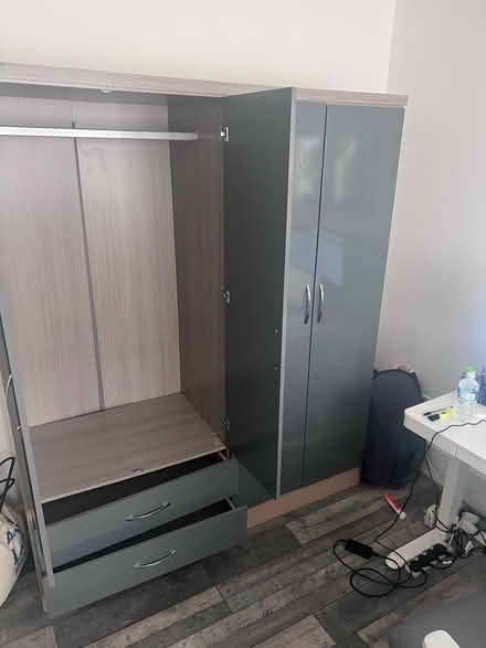Photo of free Mirrored grey wardrobe (SE25) #2
