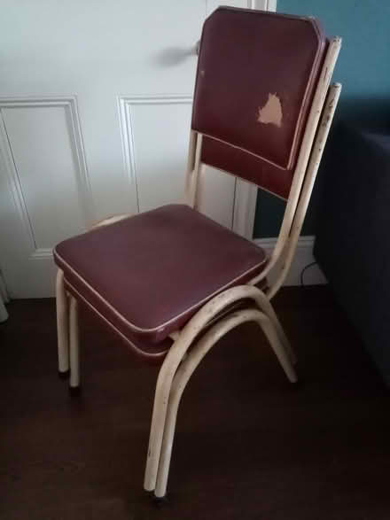 Photo of free Pair of vintage stacking chairs, restoration project (Bowes Park N22) #1