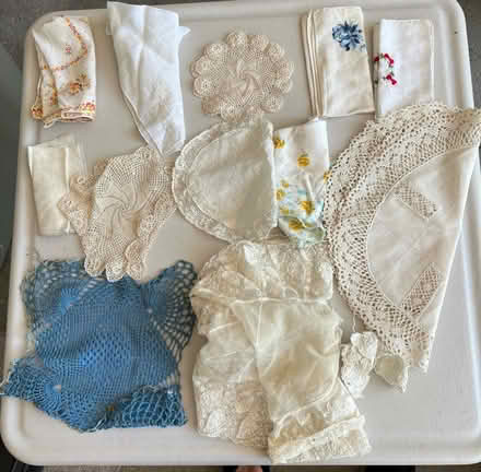 Photo of free Vintage lace and handkerchiefs (Libertyville, IL) #1