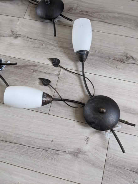 Photo of free 3 wall-mounted light fittings (Charnock S12) #1