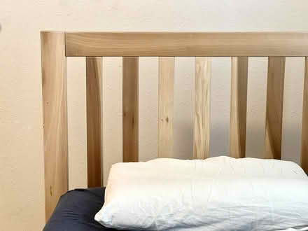 Photo of free twin solid-wood bed frame (2 of 2) (Palo Alto near Hoover Park) #1